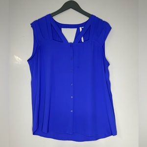 Bellatrix Strappy Sleeveless Electric Blue Top Size L